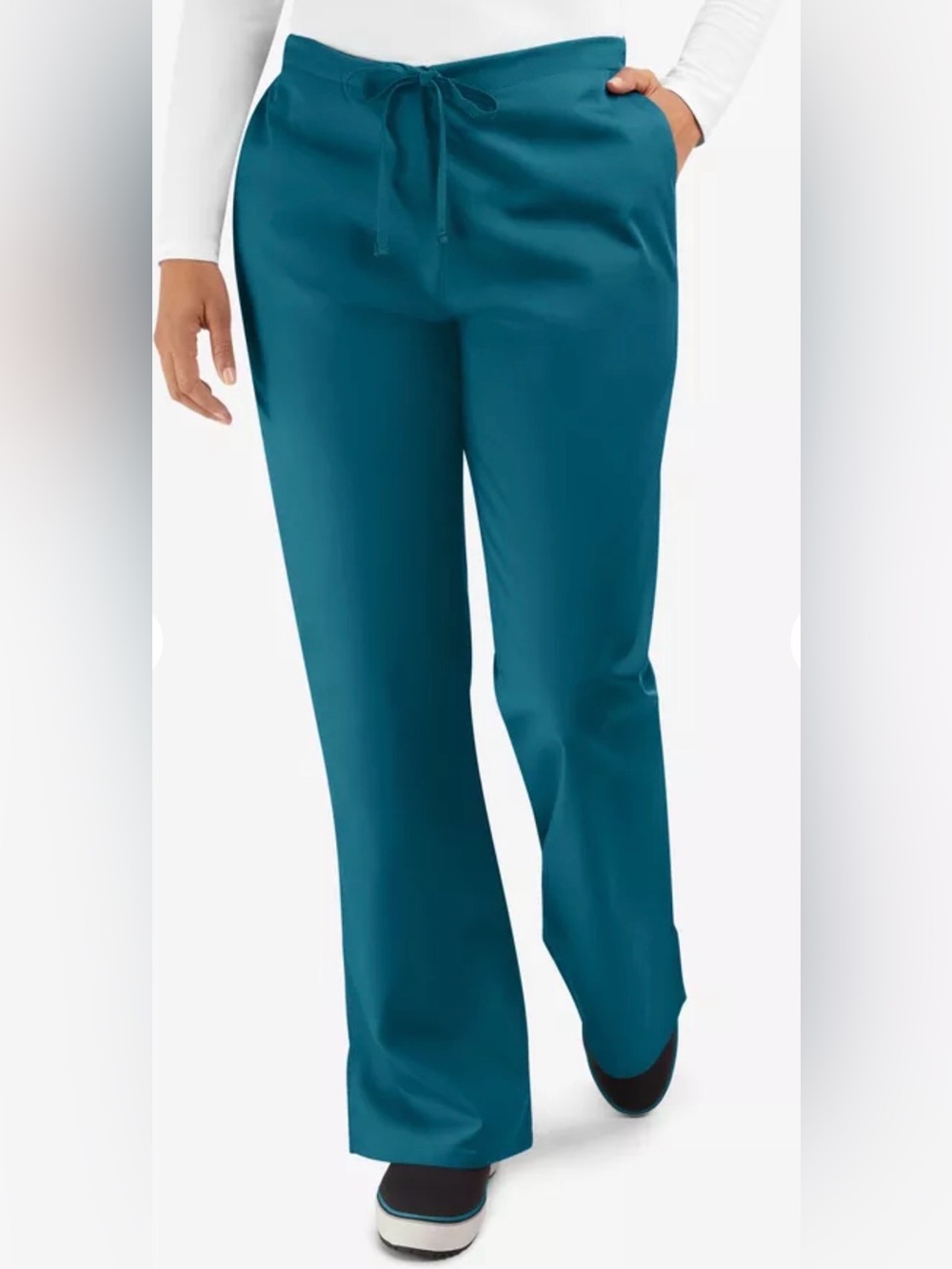 Cherokee Workwear Women’s 3-Pocket Flare Leg Drawstring Scrub Pants - TALL